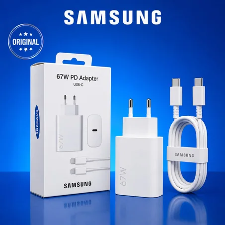 Chargeur Ultra Rapide Original Samsung 67W PD avec Cable de Charge USB C To USB C