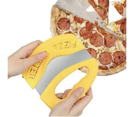 Coupe-pizza coupe-pâte hachoir pour pâte fromage pizza herbe... Lame superbe en acier inoxydable Top qualité avec protège-lame قطاعة بيتزا أداة تقطيع البيتزا من الفولاد المقاوم للصدأ مع غلاف 