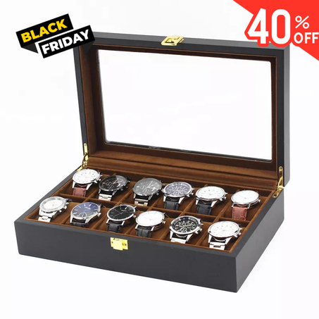 Boite à montre en bois massif