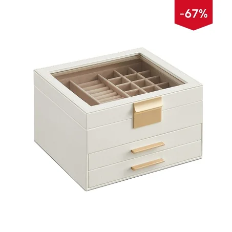 Boîtes à bijoux blanc cassé