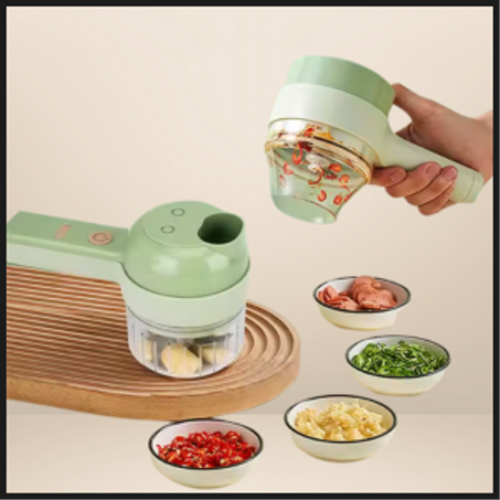 قطاعة الخضروات الكهربائية 4 في 1