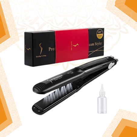 مكواة فرد الشعر الاصلية بالبخار من السيراميك الاحترافي مع خزان المياه