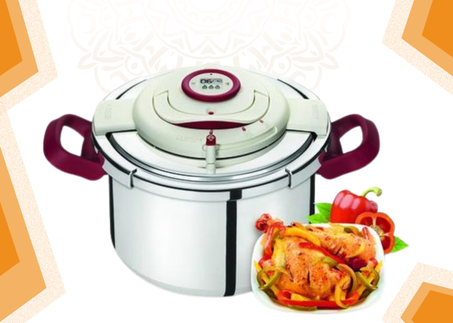 قدر ضغط سيب - كليبسو 6 لتر رمادي / احمر