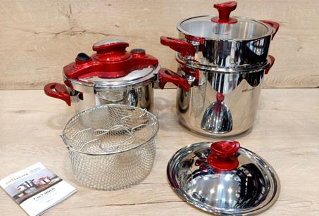 طنجرة ضغط 7 في 1 SAFINOX التركية 7 قطع