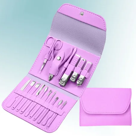 Kit D’accessoires De Manucure Professionnel 16 En 1 En Acier Inoxydable, Soin, Art, Cuticule, Ciseaux, Coupe-ongles&