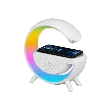 Enceinte Bluetooth RGB Audio et chargeur sans fil + USB / TF + batterie 8 heures