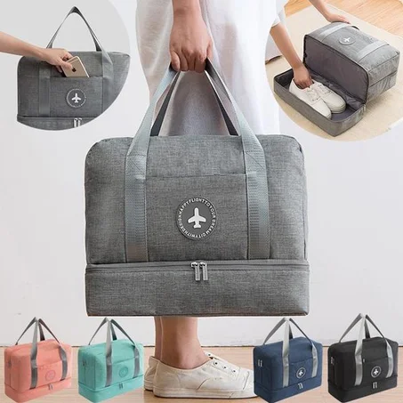 Sac À Main Multifonction Imperméable Avec Compartiment À Chaussures Pour Voyage , Sport  Et Pique-nique.
