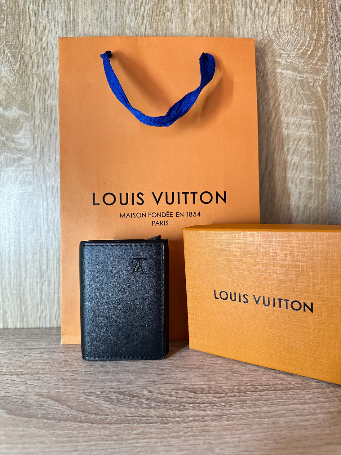 PORTE CARTE LV NOIR