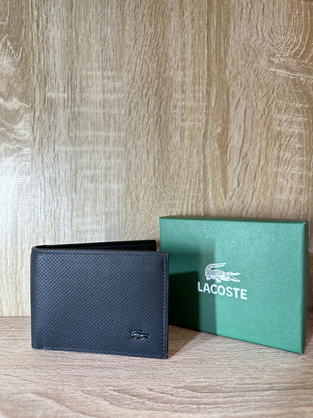 PORTE MONNAIE LACOSTE NOIR