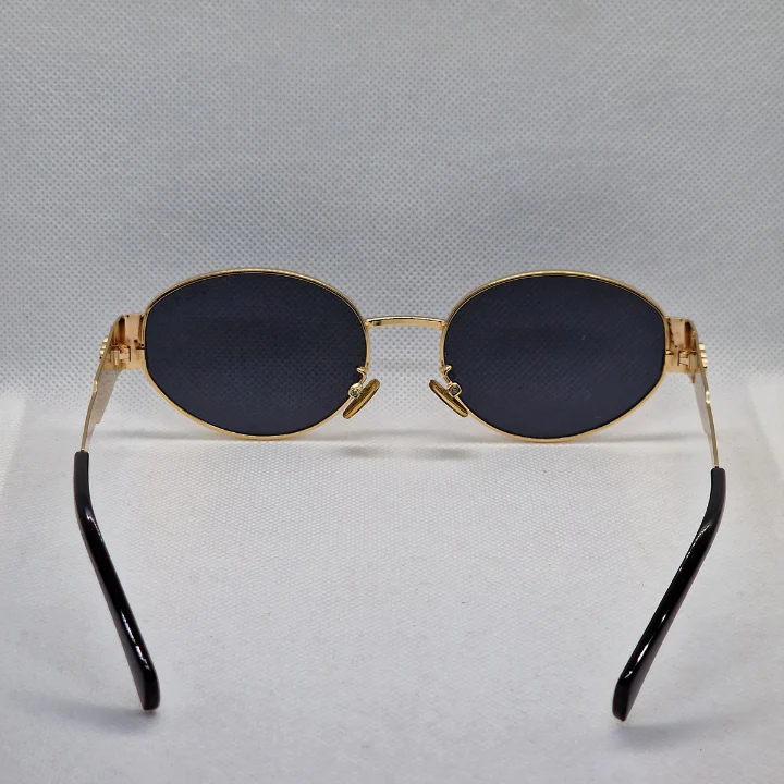 C-ééline Triomphe Golden Black ( avec pochette cuire celine marron )
