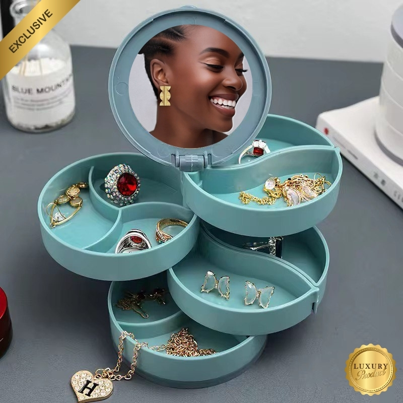 💎 Coffret Rotatif de Rangement pour Bijoux