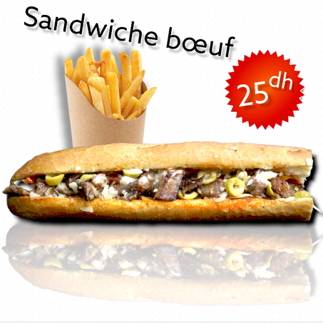 Sandwich Brochette de Bœuf