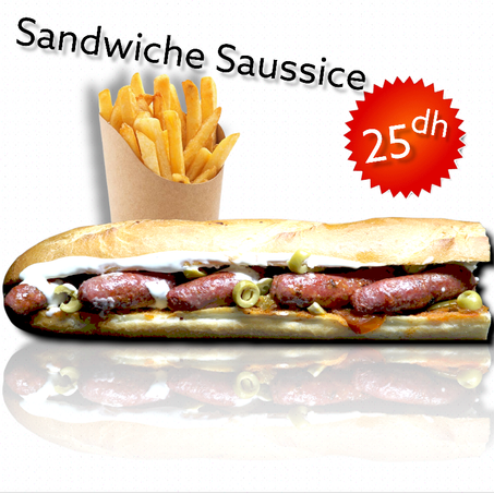 Sandwich Saucisses Bœuf