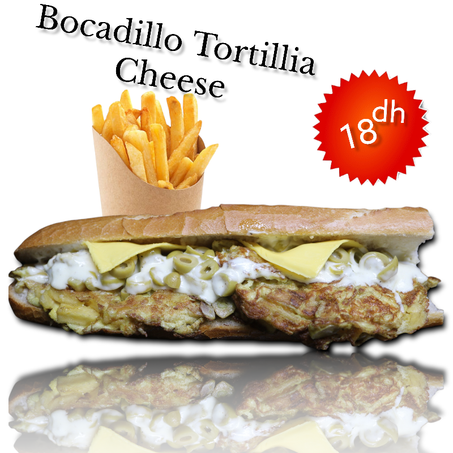 Bocadillo Tortilla cheese