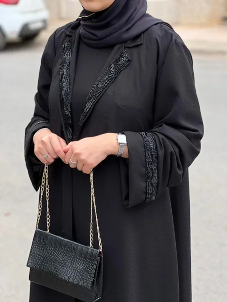 Abaya noire 2 Pieces