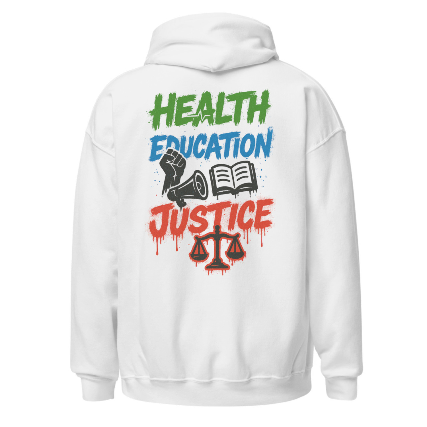 Hoodie white for Justice