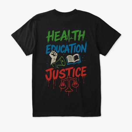 T shirt black For Justice