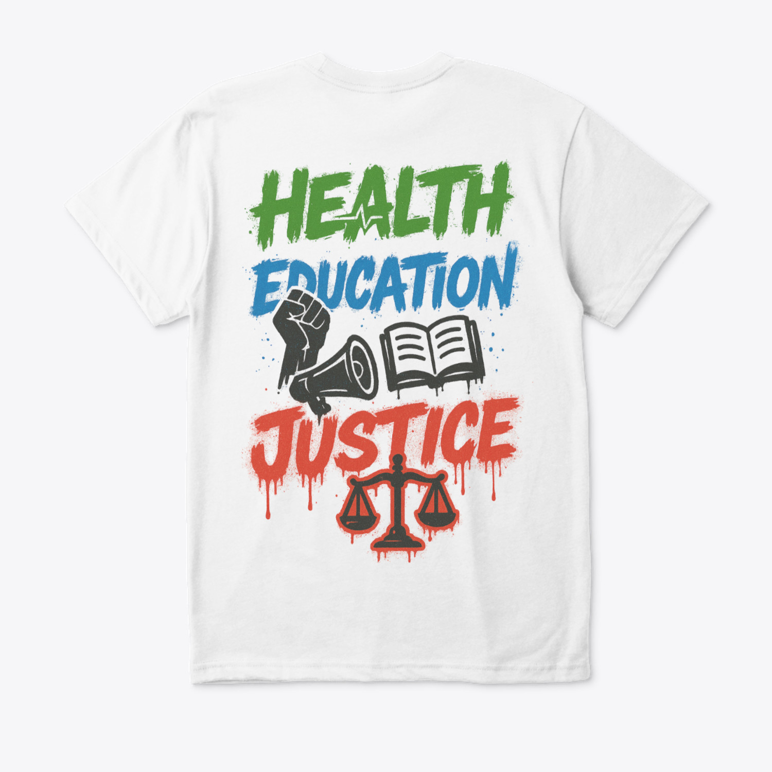 T shirt white For Justice