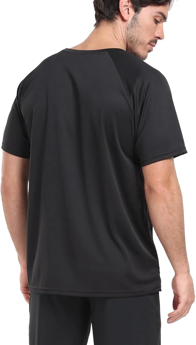 قمصان رياضية للرجال من هوفسيلا، قمصان رياضية جيدة التهوية وجيدة التهوية وجيدة التهوية للرجال مكونة من 1/5 قطع