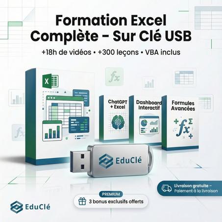 Maîtrisez Excel de A à Z : Formation Complète sur Clé USB (VBA Inclus)