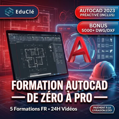 AUTOCAD PRO — FORMATION + LOGICIEL + BONUS