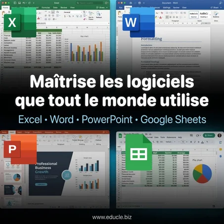 Pack Bureautique Complet : 5 Formations + 5000 Fichiers Prêts à l'Emploi