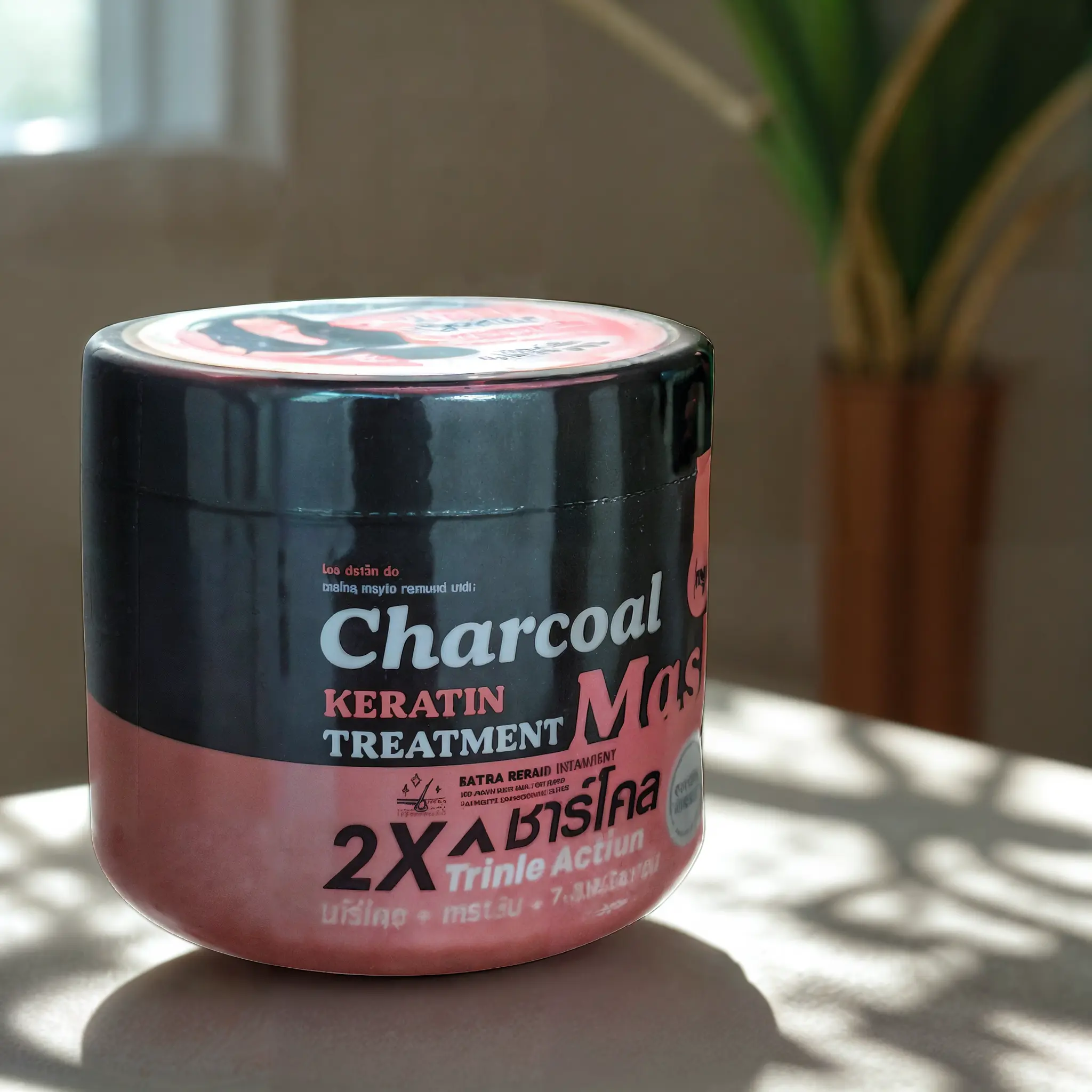 ماسك الكيراتين والفحم للعناية العميقة بالشعر