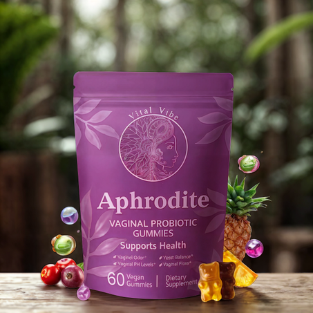 علكات بروبيوتيك أفرودايت من Vital Vibe لصحة المهبل والتوازن الأنثوي