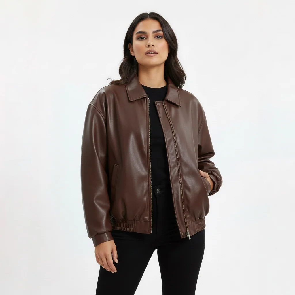 Leather Jacket Marron