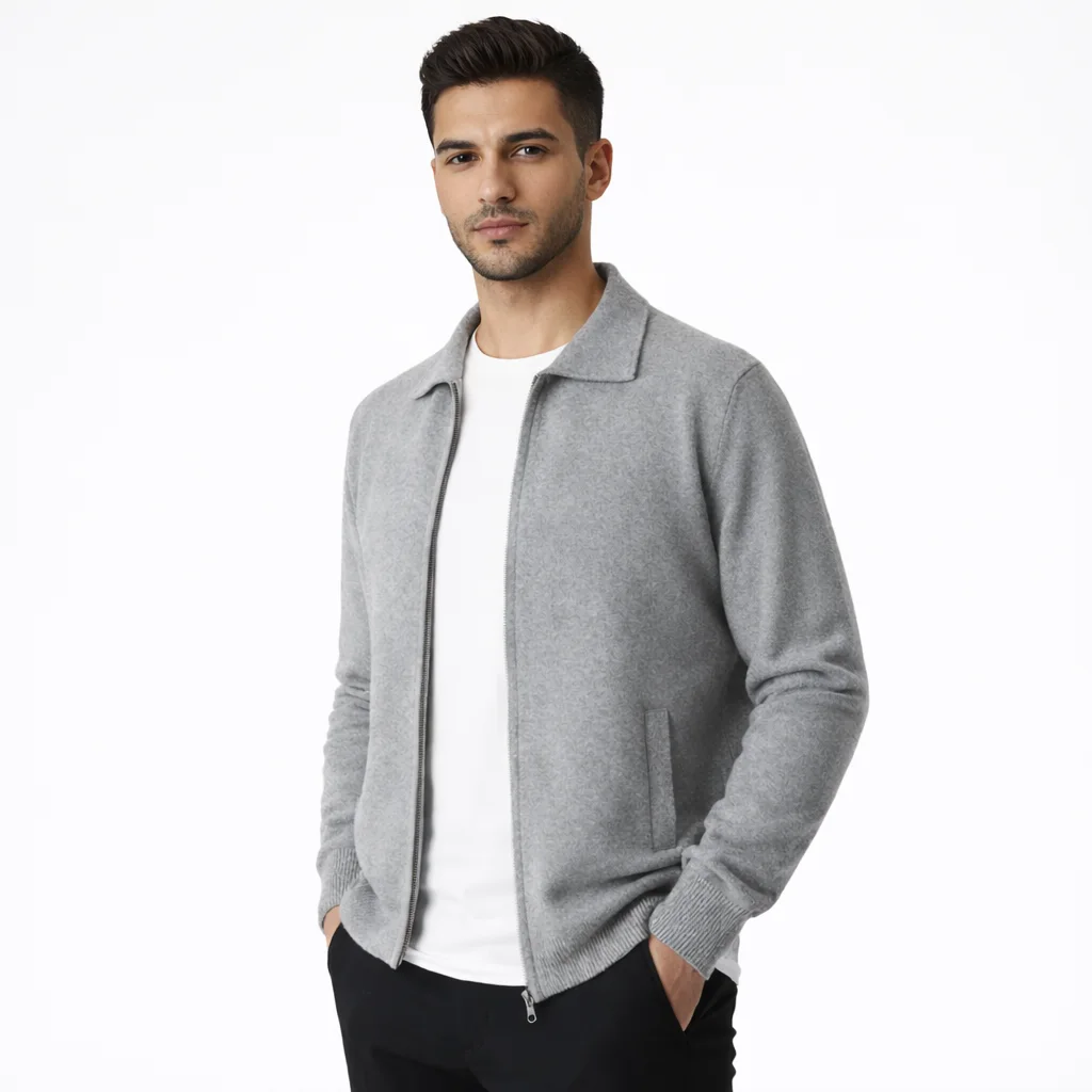 VESTE ZIP CASHEMIRE