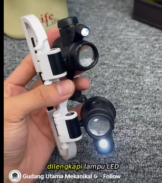نظارات التكبير الاحترافية بإضاءة LED – تكبير حتى 23 مرة
