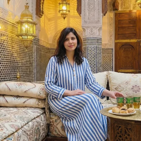 Robe chemise rayée en coton