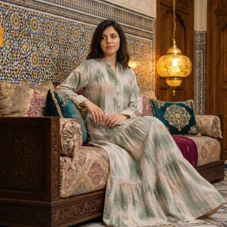 Robe chemise élégante en coton naturel