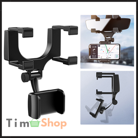 Support de Téléphone pour Rétroviseur de voiture - Rotation 360°