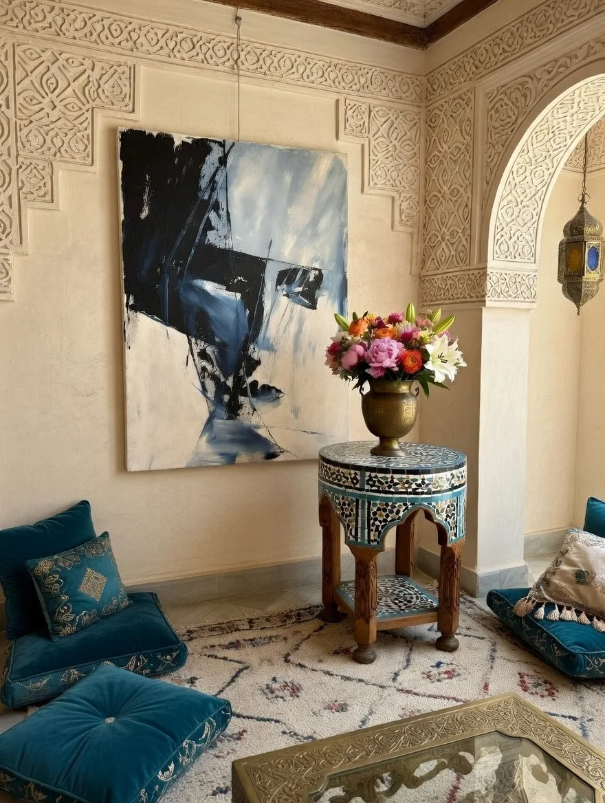 Tableau Abstrait Noir et Blanc – Canvas Art Expressionniste Premium