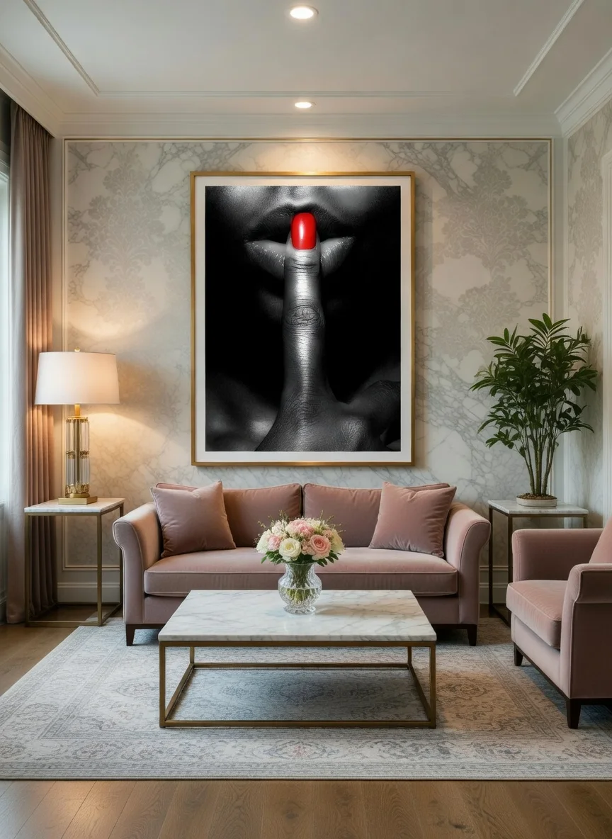 Silence Photographie d'Art Noir & Rouge par Frédéric Charpentier, Photographe International