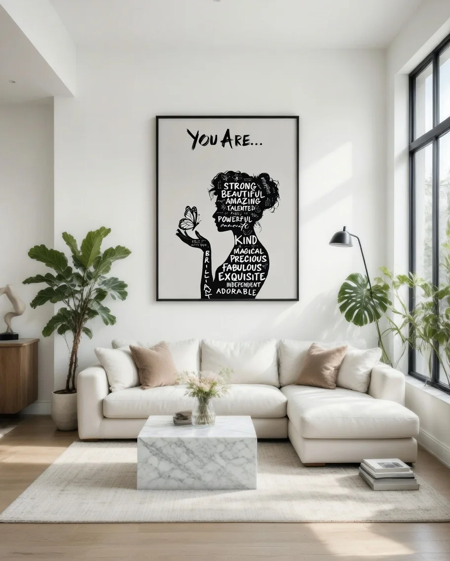 Poster Premium (You Are Strong Beautiful – Empowering Woman Wall Art)