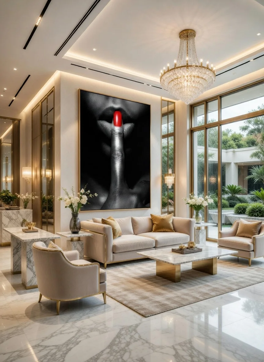 Silence Photographie d'Art Noir & Rouge par Frédéric Charpentier, Photographe International