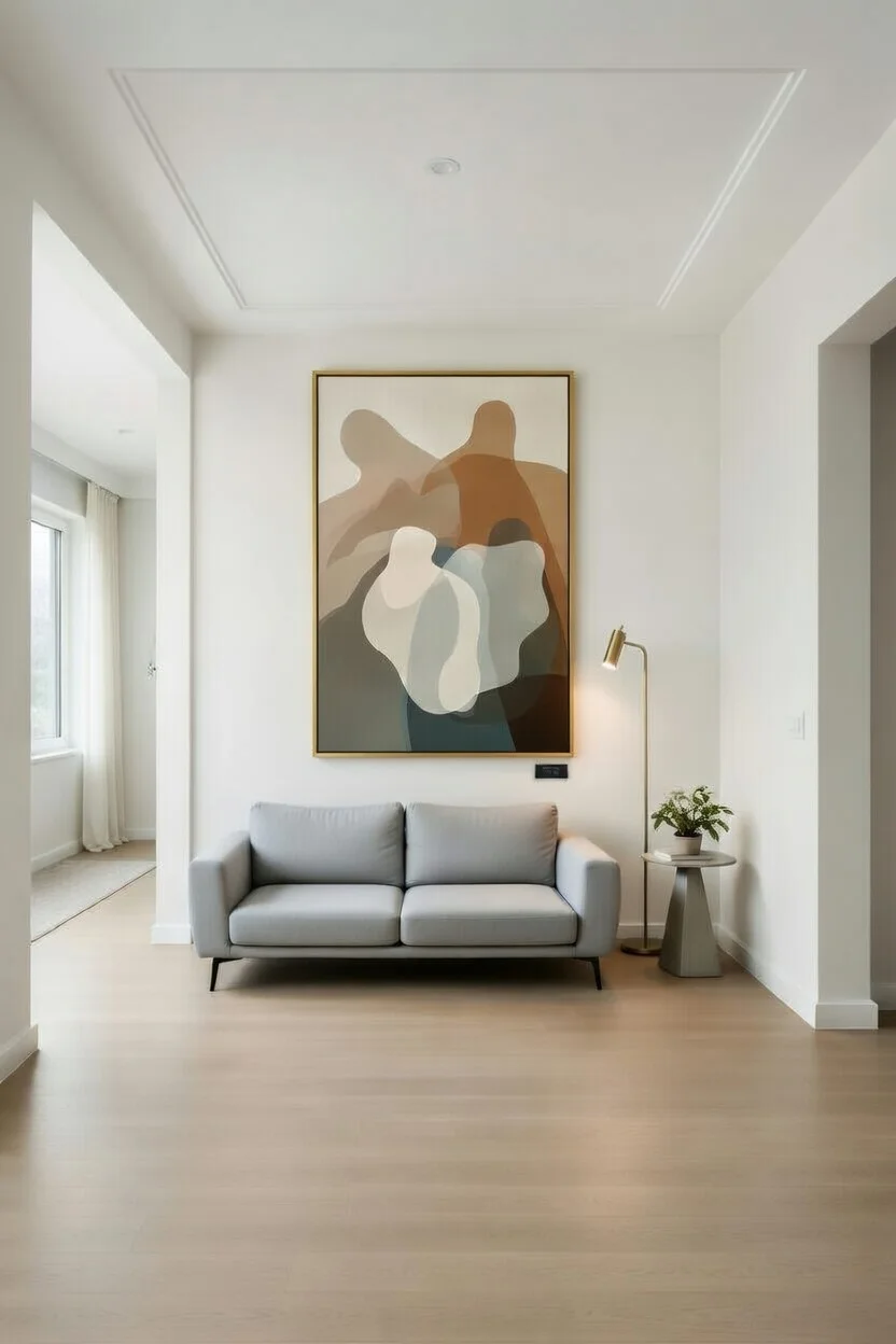 Canvas Premium Abstrait Terracotta, Décoration Murale Boho