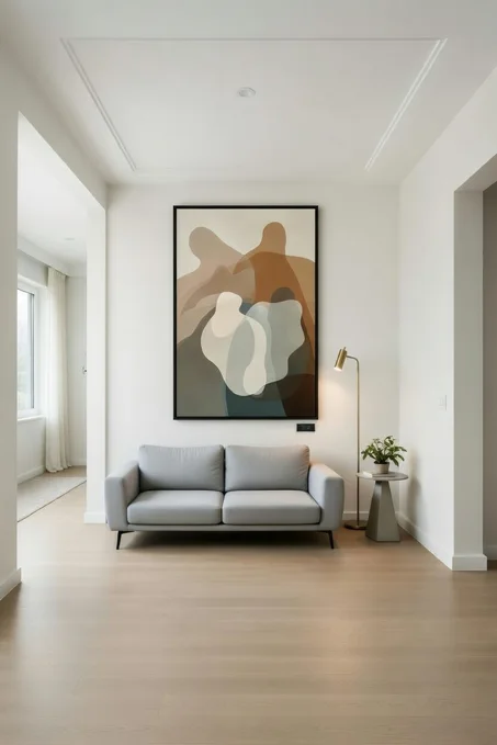 Canvas Premium Abstrait Terracotta, Décoration Murale Boho