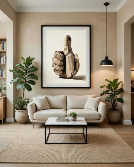 Poster Premium Pouce Levé Journal Art Print Décoration Murale Originale