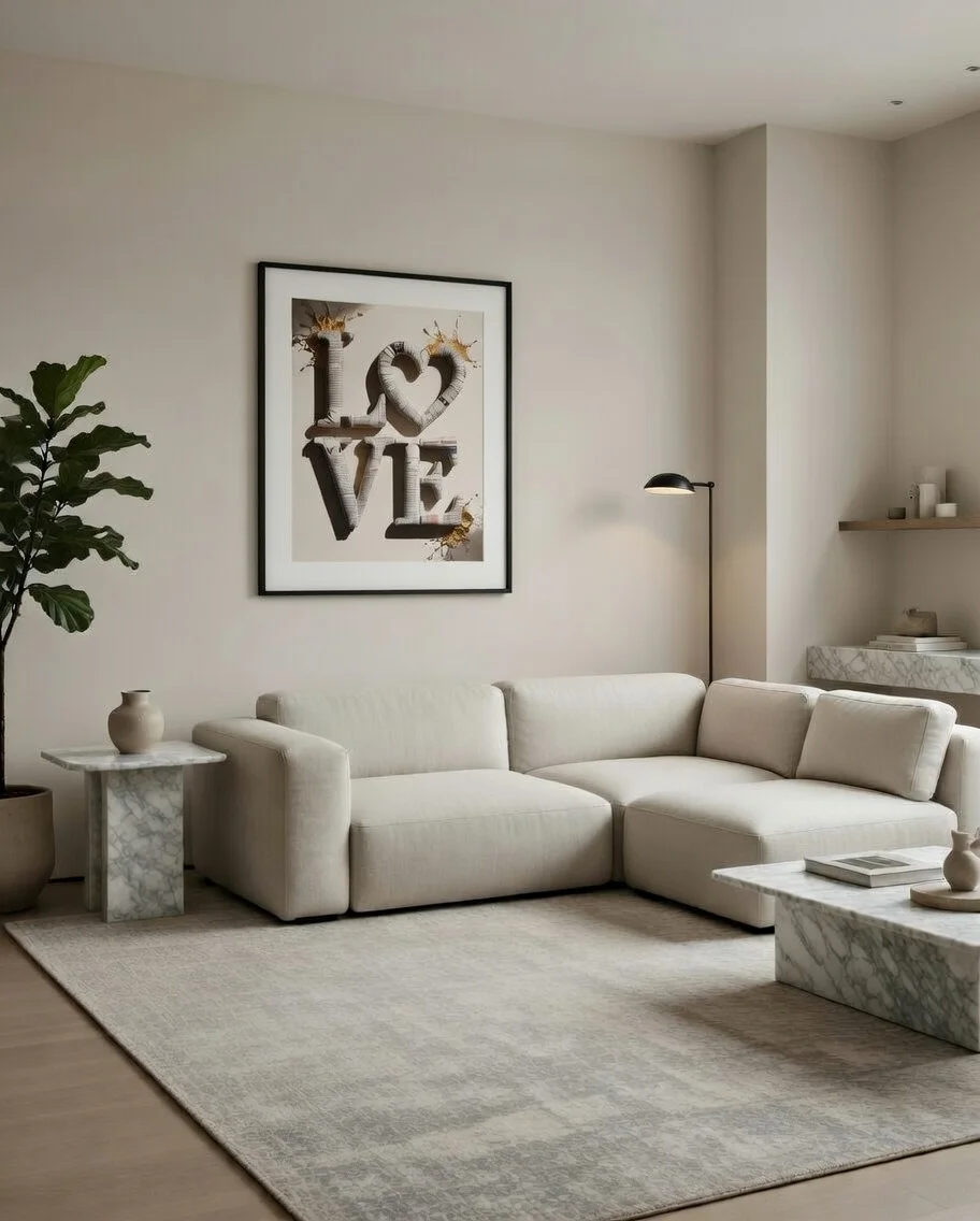 Poster LOVE Journal & Or Affiche Murale Romantique Unique