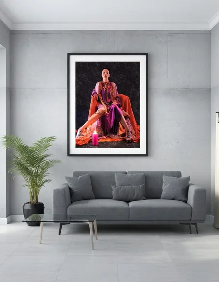 Photographie d'art  Femme Caftan Marocain, Art Déco mural Mode Marocaine