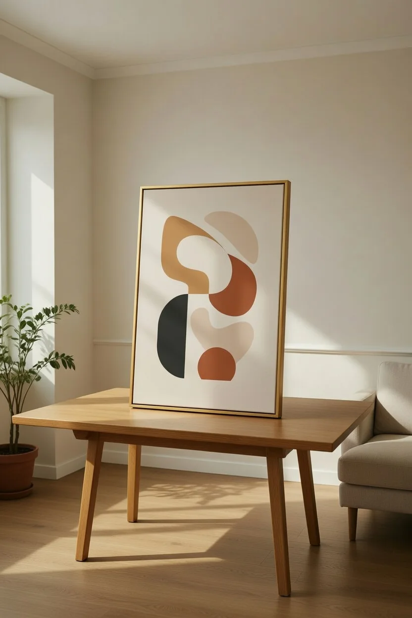 Canvas Premium Formes Abstraites Beige Terracotta Art Boho