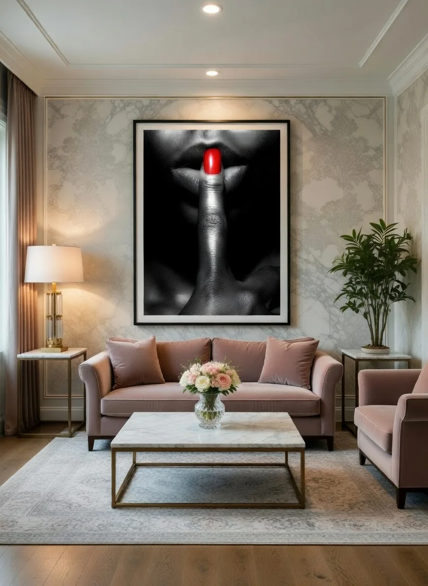 Silence Photographie d'Art Noir & Rouge par Frédéric Charpentier, Photographe International