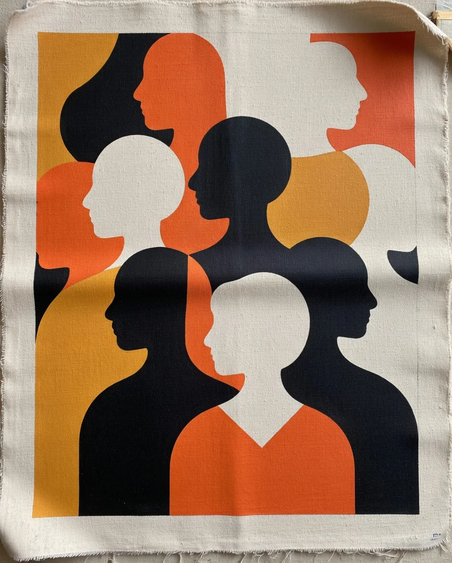 Canvas Premium Esprit Urbain Silhouettes Humaines Art Moderne Bold