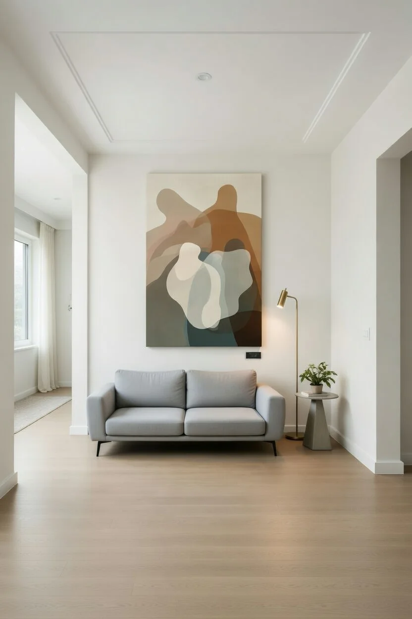 Canvas Premium Abstrait Terracotta, Décoration Murale Boho