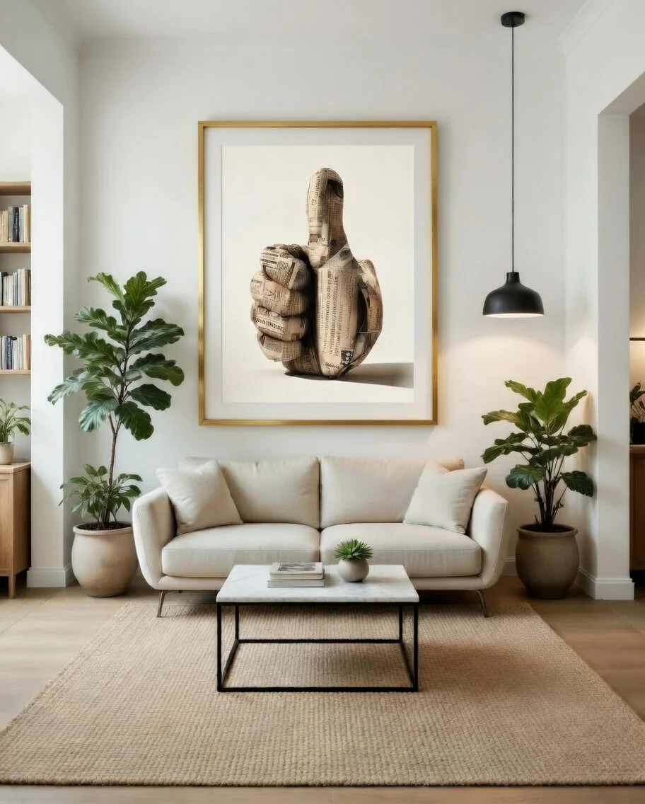 Poster Premium Pouce Levé Journal Art Print Décoration Murale Originale