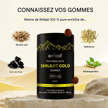 Shilajit Gold Gummies : ⚡ Énergie, vitalité et bien-être au naturel !