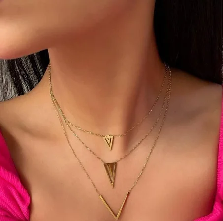 Collier 3 Pieces triangulaire